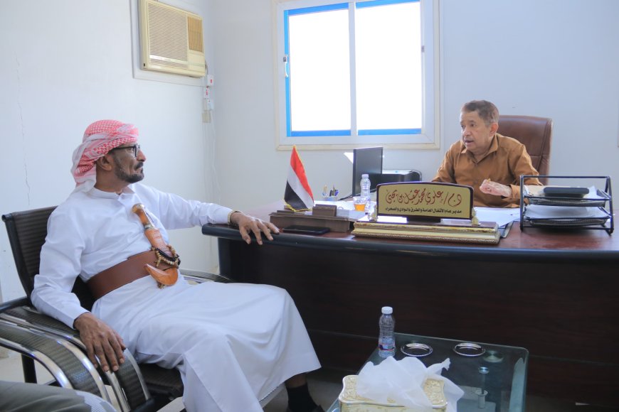 مدير عام شبام يبحث مع الأشغال العامة والطرق بالوادي والصحراء مشاريع البنية التحتية وآلية ترميم الطرق والجسور المتضررة