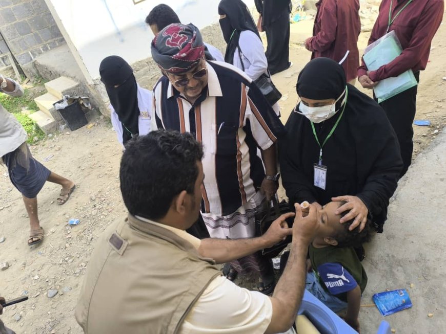 تدشين الحملة الوطنية للتحصين ضد شلل الأطفال في سرار أبين