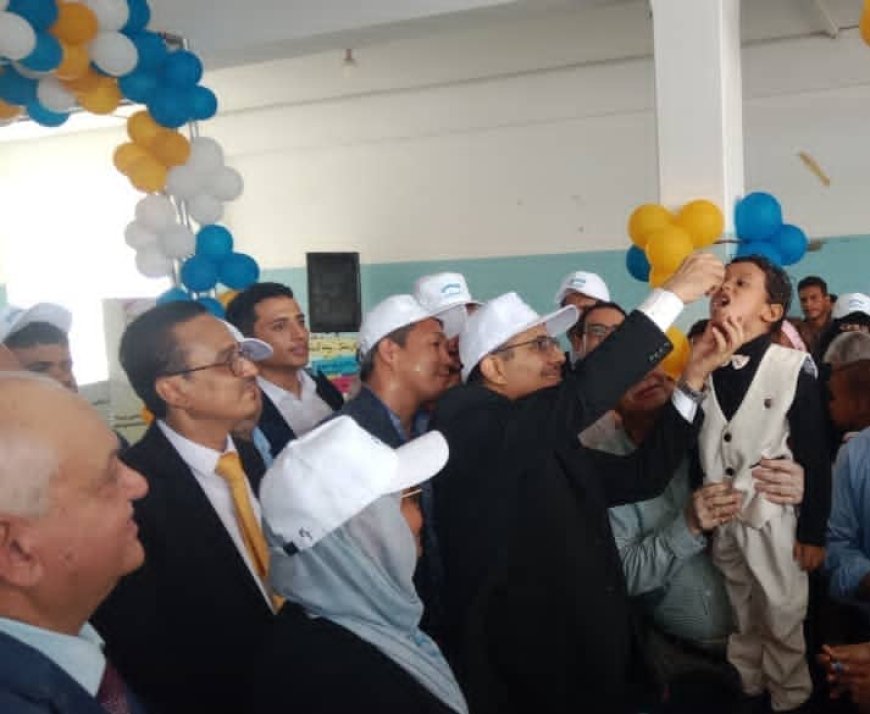 تدشين الجولة الثانية من الحملة الوطنية الطارئة للتحصين ضد مرض شلل الأطفال بالعاصمة عدن 