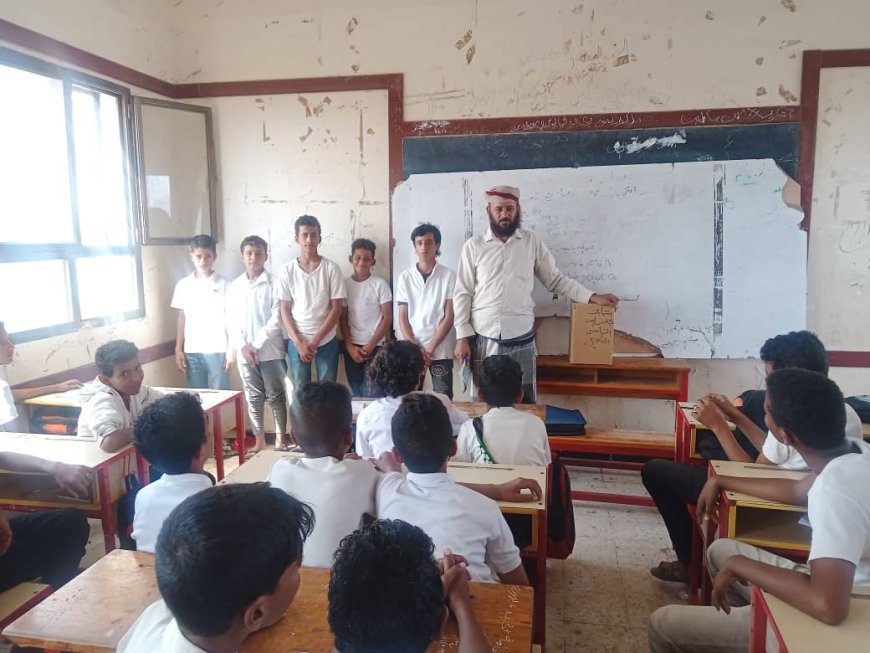 لحج.. تدشين إنتخابات المجالس الطلابية لمدرسة الصمود للتعليم الأساسي بمديرية الملاح