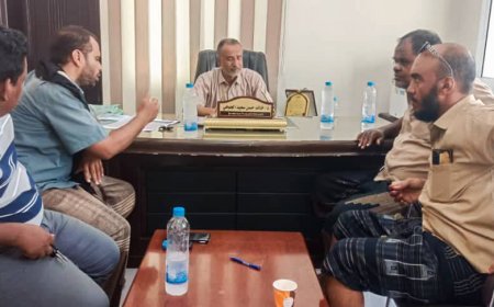 مدير عام بروم ميفع يلتقي بفريقا هندسيا لمناقشة وضع مشروع مياه بروم وآليات تطويره