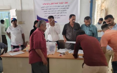 نقابة عمال الإدارة العامة لشركة الخطوط الجوية اليمنية / عدن تنتخب قيادة جديدة للنقابة برئاسة عبدالله الشعوي