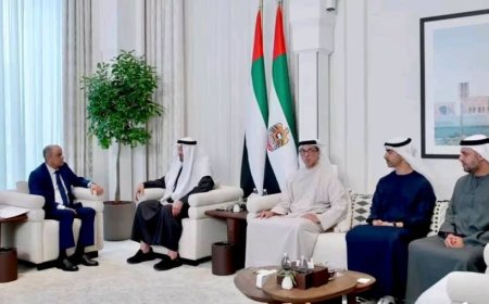 الرئيس الإماراتي يستقبل في قصر الشاطئ رئيس مجلس الوزراء