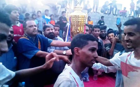 بحضور المصفري والبان والشرفي.. النيس يتوج بطلاً لدوري مونديال لحج للشباب بمديرية تبن