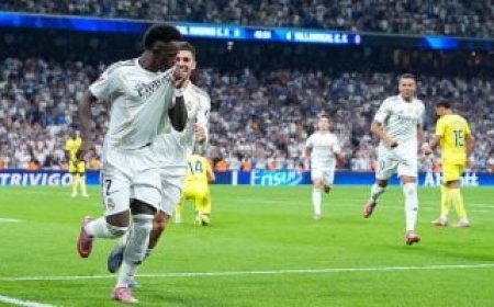 فينيسيوس يتألق ويقود ريال مدريد لتجاوز فياريال واعتلاء الصدارة مؤقتاً