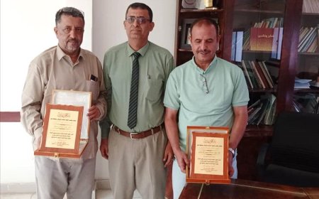 تكريم قيادة السلطة المحلية ومكتب صحة المفلحي من قِبل مدير عام صحة لحج لجهودهم في تطوير الخدمات الصحية