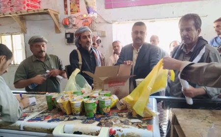 الكويلي وبن فريد ينفذان حملة ميدانية رقابية على أسواق مدينة الصعيد