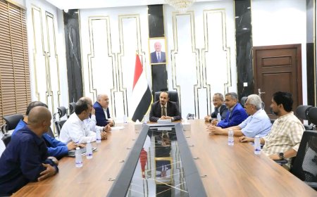 محافظ حضرموت يبحث مع المدير العام للمؤسسة العامة للكهرباء بالجمهورية سُبل تحسين الخدمة ومعالجة اختناقات التوليد في الساحل والوادي