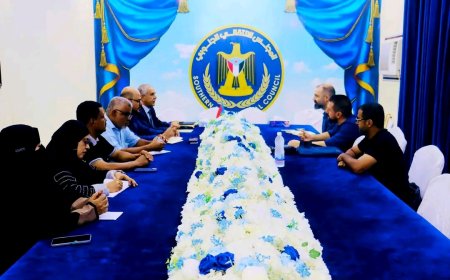 فريق التوجيه والرقابة الرئاسي يبحث مع وفد المعهد الأوروبي للسلام مستجدات الأوضاع في حضرموت