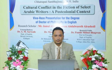 الباحث اليمني جمال الراشدي ينال درجة الدكتوراه من جامعة بامو الهندية
