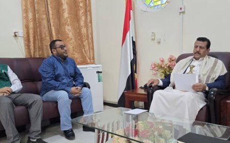 مأرب تبحث مع مؤسسة يماني تنفيذ مشروع لتحسين خدمات المياه بهيئة مستشفى مأرب