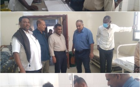 وكيل محافظة أبين الحمزة يزور هيئة مستشفى الرازي ويطلع على سير العمل في أقسام الهيئة