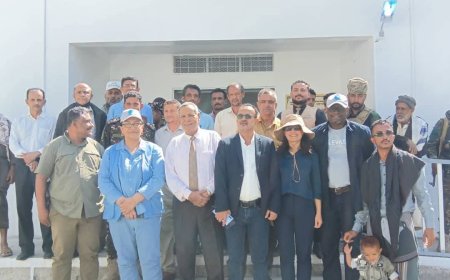 تعز.بعثة الأمم المتحدة تسلّم مركز الشهيد الصليحي الصحي بعزلة الشعوبة في مديرية المعافر