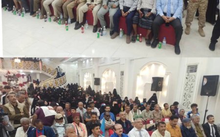 برعاية الزُبيدي وتحت شعار " هويتنا جنوبية ":   أبين تحتفي بالذكرى الـ(62) لثورة 14 أكتوبر المجيدة بحفل خطابي وفني. 