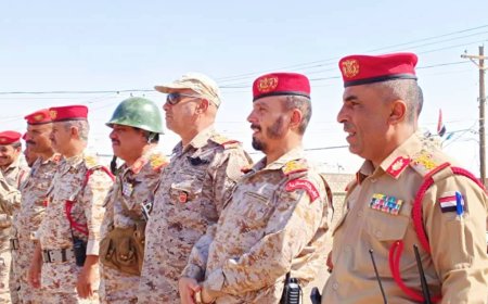 أركان قوات الشرطة العسكرية يزور فرع مأرب ويشيد بجاهزيته ويشهد عرضًا عسكريًا رمزيًا