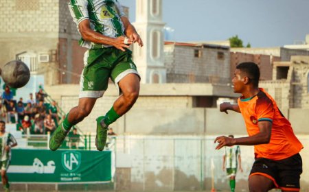 الاخضر العدني يمطر شباك شمسان  بـ7 أهداف لهدفين في دوري عدن الممتاز بنسخته الثالثة