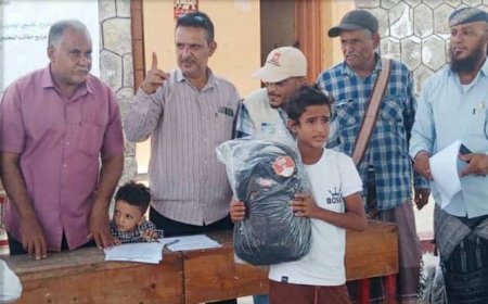 تدشين مشروع حقيبة التعليم بمدرسة القادسية بمديرية تبن بلحج