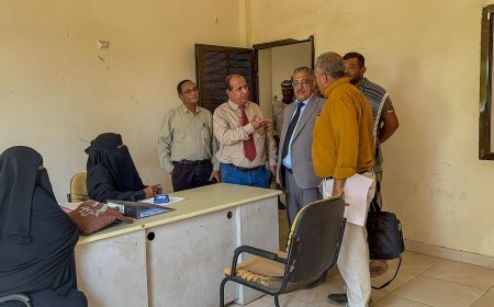 فريق من وزارة الزراعة والأسماك يتفقد مكتب زراعة أبين ومحطة أبحاث الكود