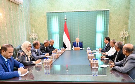 رئيس مجلس القيادة الرئاسي العليمي يؤكد أن العدالة في تعز ماضية كمسار مؤسسي شامل