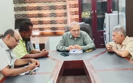 الهيئة الإدارية بمديرية تبن تعقد اجتماعها الدوري الخامس لمناقشة المشاريع المتوقفة والقضايا الخدمية