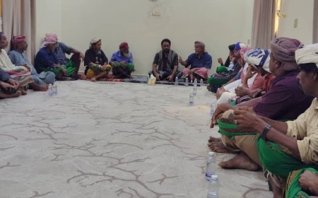 الشيخ عمرو بن حبريش يستقبل مشايخ ووجهاء من قبائل سيبان