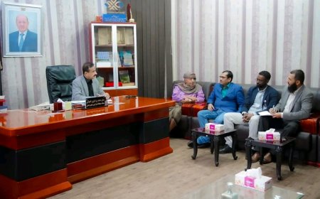 المحافظ بن الوزير يناقش مع الإدارة الجديدة لمستشفى الشيخ محمد بن زايد سُبل تطوير الخدمات الطبية بالمستشفى