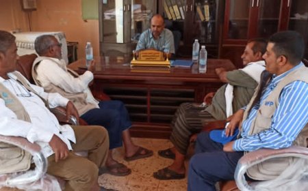 منسق مشروع المساعدات الغذائية بمحافظة لحج يلتقي مدير عام المسيمير
