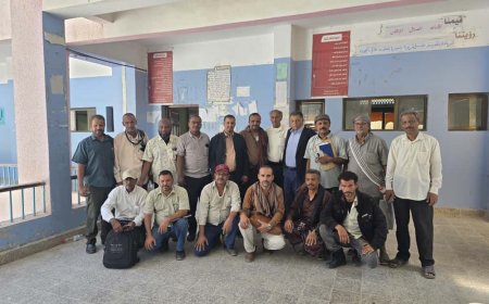 فريق التوجيه التربوي لحج في جولة ميدانية لمدارس يهر