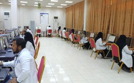 انتهاء الامتحانات المعرفية لمساق طب الأطفال في البورد العربي بعد اعتماد عدن مركزًا امتحانيًا معتمدًا