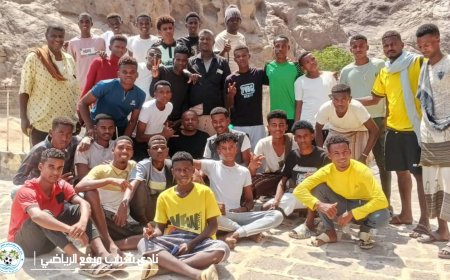 نادي شباب ميفع يختتم زيارته إلى عدن ويشيد بكرم إدارة شمسان