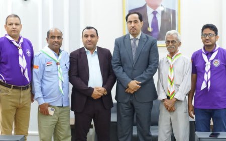 البكري يستقبل رئيس لجنة الرواد في الكشافة اليمنية أحمد الجفري