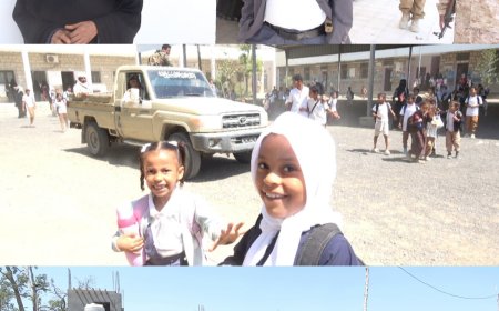 محافظ أبين يتفقد مدرسة 14 أكتوبر بزنجبار التي تم فيها إنجاز أربعة فصول دراسية بتمويل من السلطة المحلية