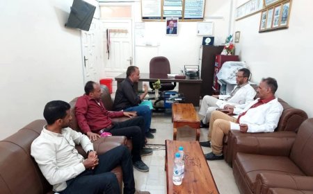 تعز.زيارة ميدانية إلى مستشفى خليفة العام بالتربة لمناقشة تطوير خدمات التغذية