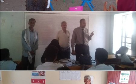 مدير عام تربية أبين يتفقد سير العملية التعليمية في عدد من مدارس مديرية خنفر