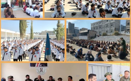 ركن التوجيه المعنوي بقوات الحزام الأمني يافع ينفذ زيارات ميدانية ويلقي محاضرات توعوية في عددٍ من المدارس والقطاعات الأمنية