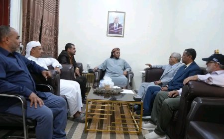 محافظ سقطرى يلتقي لجنة  وزارة التعليم العالي والبحث العلمي