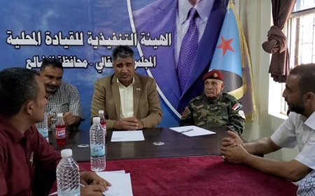 فريق التوجيه والرقابة الرئاسي يصل محافظة الضالع ويلتقي برئيس وأعضاء القيادة المحلية للمجلس الانتقالي