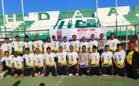 فوز قدامى نجوم عدن على أبين في أربعينية فقيد الوطن اديب العيسي