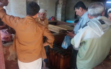 مكتب اشغال المحفد ينفذ نزول ميداني إلى مصانع الثلج ومعامل تحلية المياه بمركز المديرية