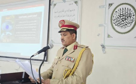 علي المنصب يهنئ العقيد وليد المحولي بحصوله على الماجستير بامتياز