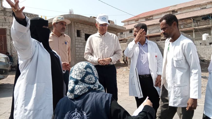 نزول ميداني لمسؤولي منظمة الصحة العالمية لمتابعة حملة التحصين ضد شلل الأطفال بمديرية التواهي