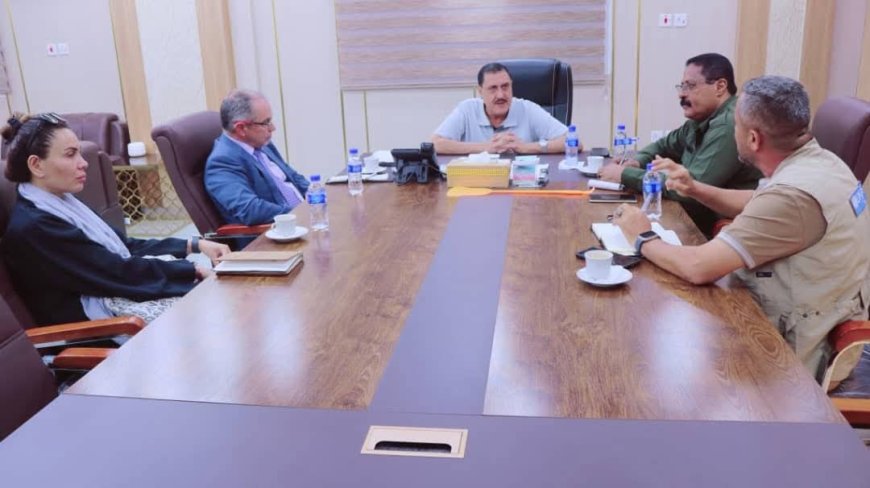 مدير أمن العاصمة عدن اللواء الشعيبي يبحث مع مدير مكتب الأمم المتحدة في الشرق الأوسط وشمال أفريقيا سير عمل المنظمات الدولية والإنسانية