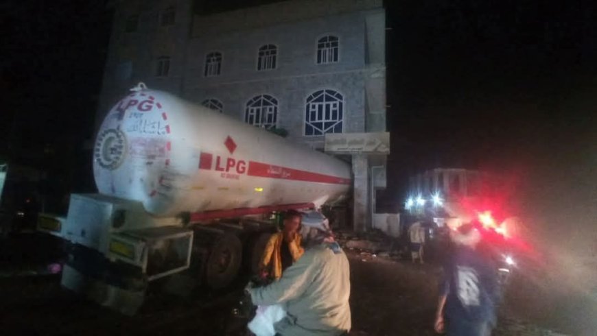 عاجل | حادث مروع لشاحنة غاز بالمعافر