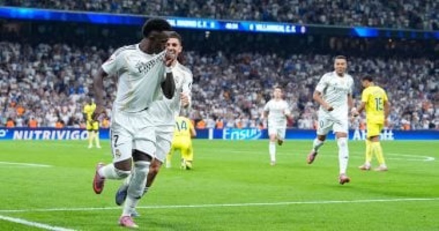 فينيسيوس يتألق ويقود ريال مدريد لتجاوز فياريال واعتلاء الصدارة مؤقتاً