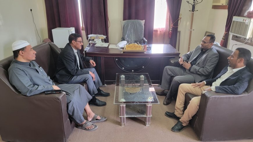 لقاء يجمع مدير عام مديرية تريم برئيس محكمة تريم الابتدائية