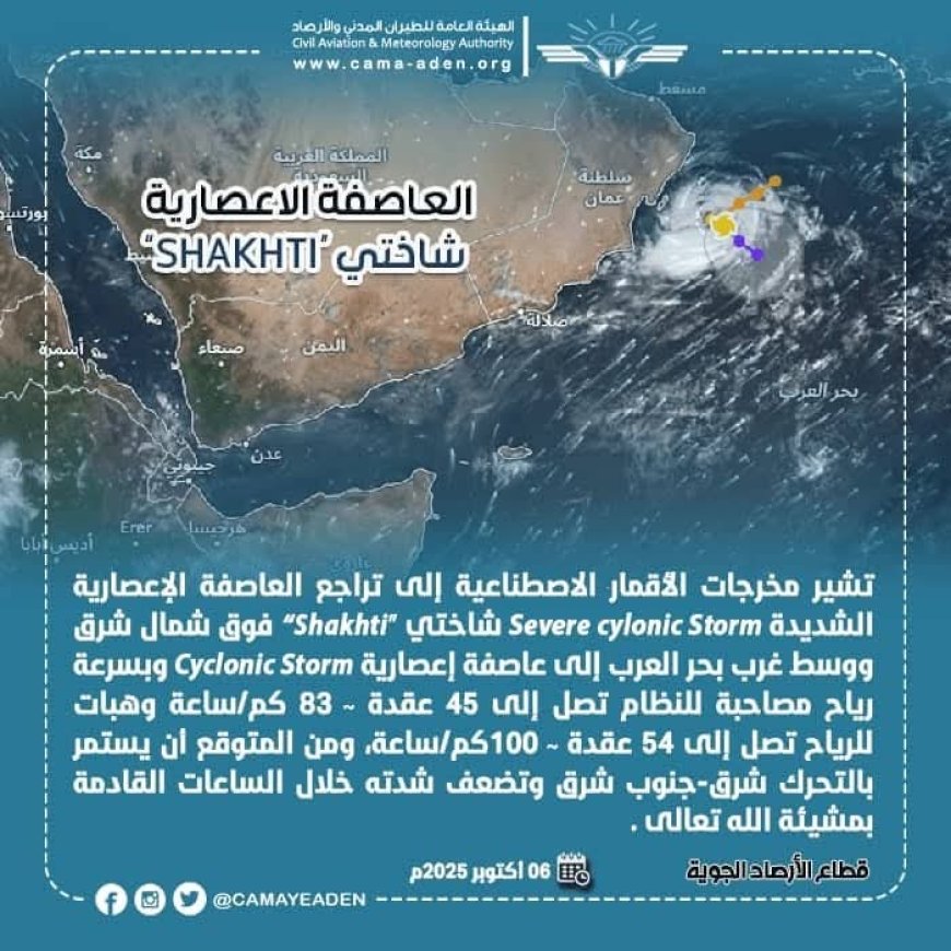 الأرصاد الجوية تؤكد أن الحالة المدارية في بحر العرب تتراجع إلى عاصفة إعصارية