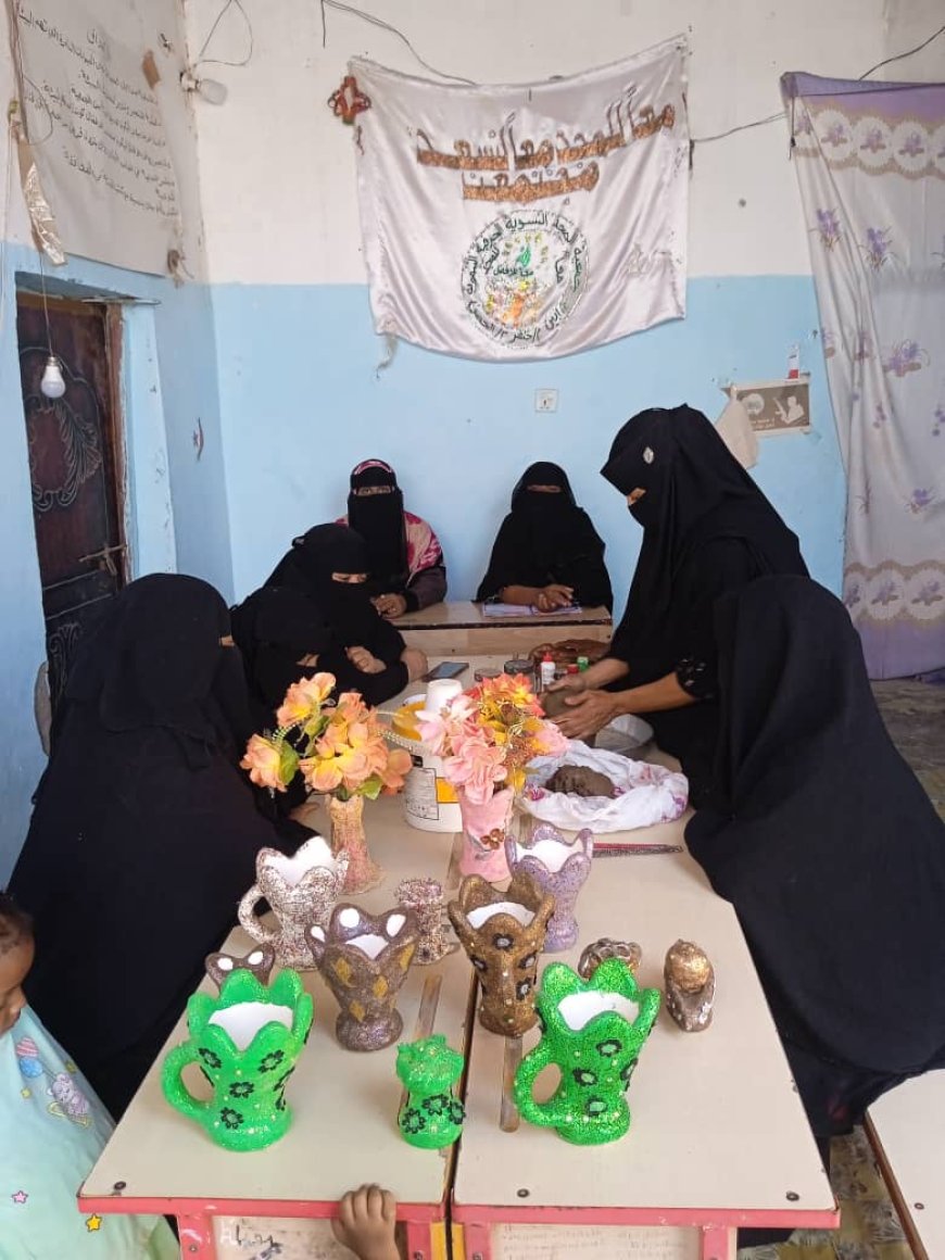 جمعية المجد تحقق إنجازًا في الأعمال اليدوية والفنون الحرفية في أبين الحصن