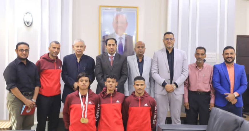 البكري يستقبل بعثة المنتخب الوطني لألعاب القوى للشباب ويوجه بتكريمها