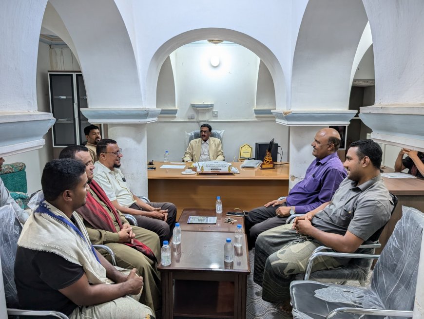 مدير عام تريم يطلع على استعدادات نادي الوحدة لخوض نهائي البطولة التنشيطية لأندية وادي حضرموت