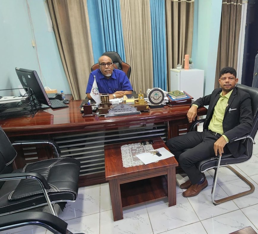 نائب رئيس جامعة حضرموت يلتقي رئيس نقابة المهندسين بالمحافظة